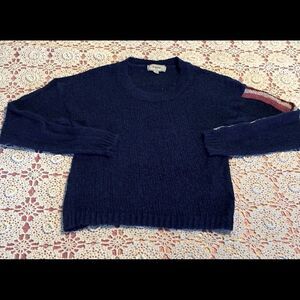 No comment blue sweater Medium